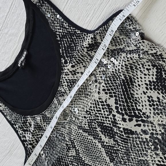Express Snakeskin Sequin Tank Size XS - Picture 5 of 9